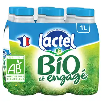 Auchan Supermarché Lait bio demi-écrémé lactel offre