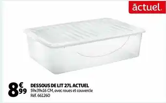 Auchan Supermarché Dessous de lit 27l actuel offre