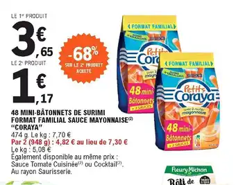 E.Leclerc 48 Mini-bâtonnets de surimi offre