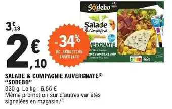 E.Leclerc Salade & compagnie auvergnate "sodebo" offre