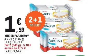 E.Leclerc Kinder paradiso offre
