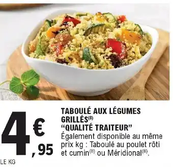 E.Leclerc Taboulé aux légumes grillés offre