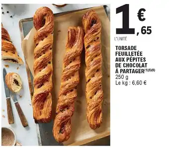 E.Leclerc Torsade feuilletée aux pépites de chocolat offre