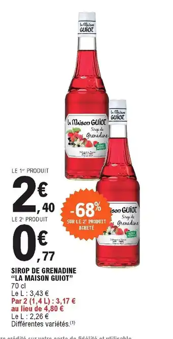 E.Leclerc Sirop de grenadine offre