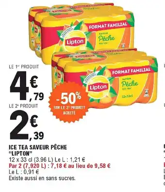 E.Leclerc Ice Tea saveur Pêche offre