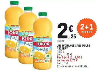 E.Leclerc Jus d'orange sans pulpe offre