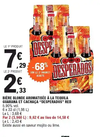 E.Leclerc Bière blonde aromatisée à la Tequila offre