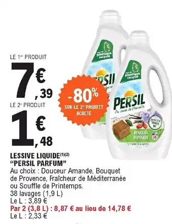 E.Leclerc Lessive Liquide Persil Parfum offre