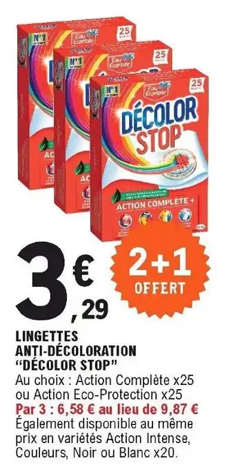 E.Leclerc Lingettes Anti-Décoloration offre