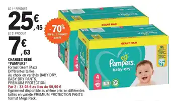 E.Leclerc Changes Bébé Pampers offre