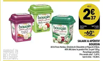 Supeco Salade & Apéritif Boursin offre