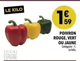 Supeco Poivron Rouge Vert Ou Jaune offre