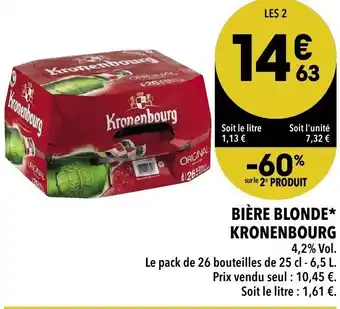 Supeco Bière Blonde Kronenbourg offre