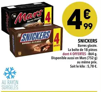 Supeco Snickers offre