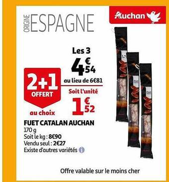 Auchan Fuet catalan auchan offre