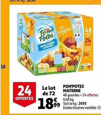 Auchan Pom'potes materne offre
