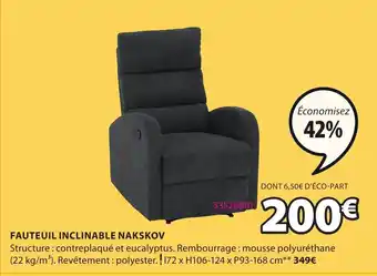 JYSK Fauteuil Inclinable Nakskov offre