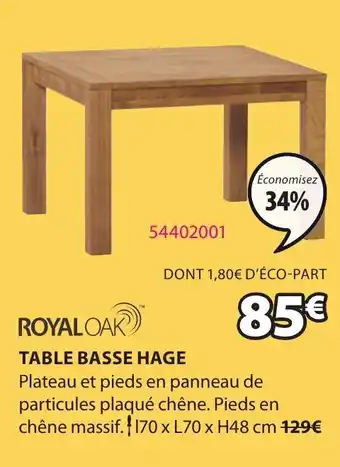JYSK Table Basse Hage offre