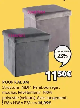 JYSK Pouf Kalum offre
