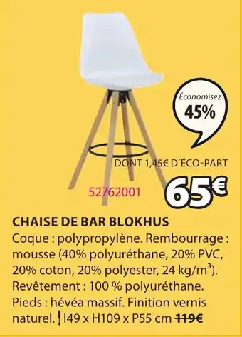 JYSK Chaise De Bar Blokhus offre