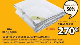 JYSK Couette En Duvet De Canard Telemarken offre