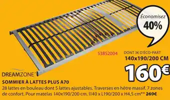 JYSK Sommier à Lattes Plus A70 offre