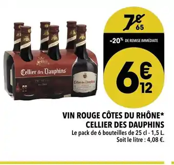 Supeco Vin Rouge Côte du Rhône Cellier des Dauphins offre