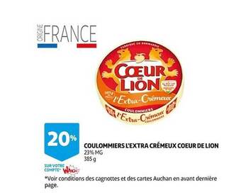 Auchan Coulommiers l'extra crémeux cœur de lion offre