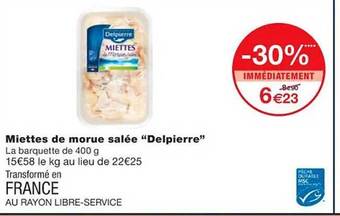 Monoprix Miettes de morue salée offre