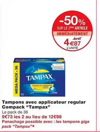 Tampons avec applicateur regular compack