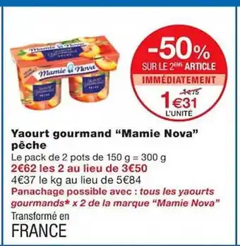 Monoprix Yaourt gourmand offre