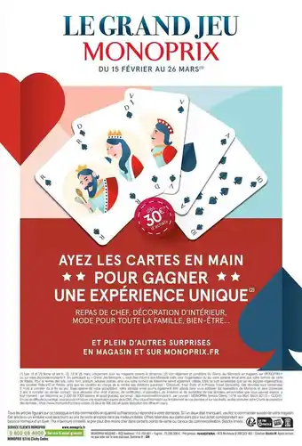 Monoprix Le grand jeu monoprix offre