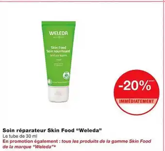 Monoprix Soin réparateur skin food offre