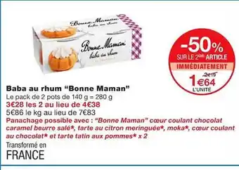 Monoprix Baba au rhum offre