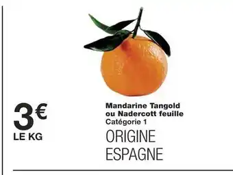 Monoprix Mandarine tangold ou nadercott feuille offre