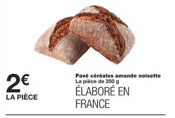 Monoprix Pavé céréales amande noisette offre