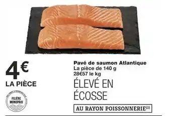Monoprix Pavé de saumon atlantique offre