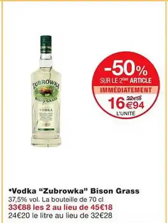 Monoprix Vodka offre