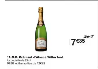 Monoprix A.o.p. crémant d'alsace willm brut offre