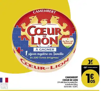 Supeco Camembert Cœur de Lion offre