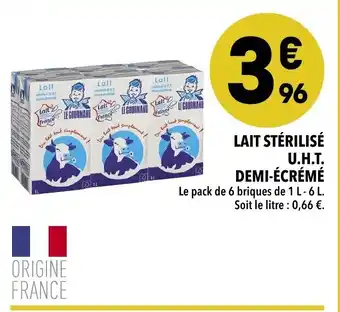 Supeco Lait Stérilisé U.H.T Demi-écrémé offre