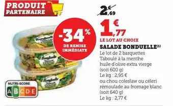 U Express Salade bonduelle offre