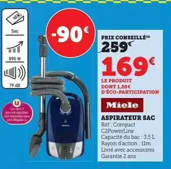 Super U Aspirateur sac offre