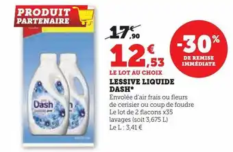 Super U Lessive liquide dash* offre