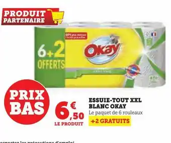 Super U Essuie-tout xxl blanc okay offre