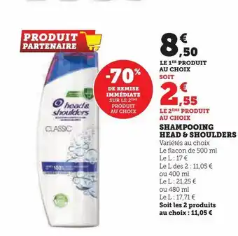Super U Shampooing head & shoulders offre