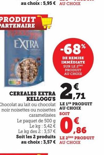 Super U Cereales extra kellogg's offre