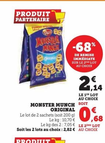 Super U Monster munch original offre