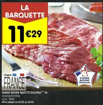 Leader Price Viande bovine bavette d’aloyau x4 offre