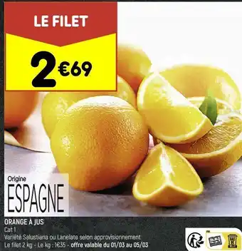 Leader Price Orange à jus offre